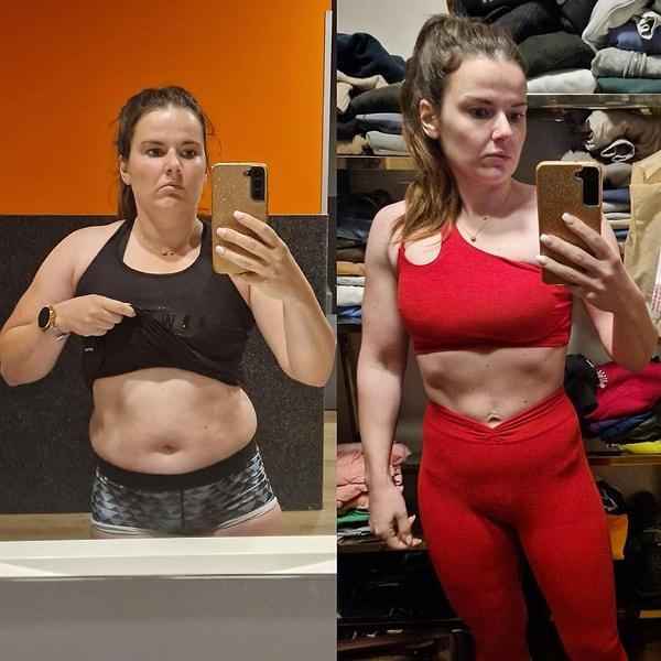 6. "5 ay 17 kilo sonra hedefime ulaştım."