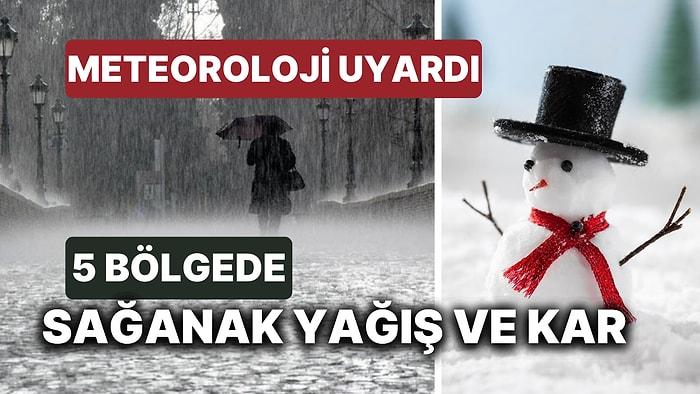 Meteoroloji 5 Bölgede Sağanak Yağış ve Kar Uyarısında Bulundu! Peki Bugün İstanbul'da Yağış Var mı?