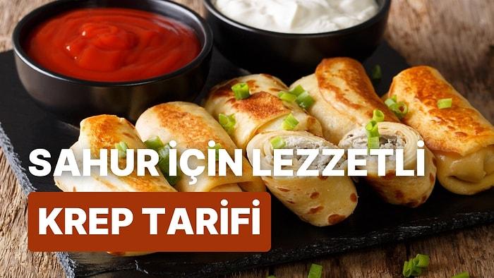 Sahuru Kahvaltılık Lezzetlerle Renklendirin: Zeytinli Kekikli Labneli Krep Tarifi!