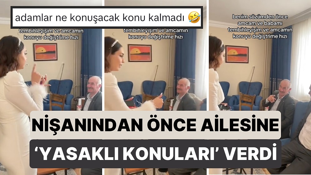 Bir Kadın Nişan Töreninden Önce Ailesine Konuşmamaları Gereken Konu Başlıklarını Tek Tek Sıraladı