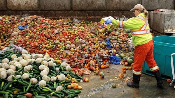 Dünyada, 1 günde tüketilen gıdaların 5'te 1'i oranında 1,05 milyar tondan fazla gıda çöpe atılıyor.