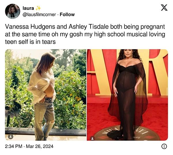 "Vanessa Hudgens ve Ashley Tisdale aynı anda hamile kalıyor aman Tanrım, lisedeki müziksever gençliğim gözyaşlarına boğuldu"