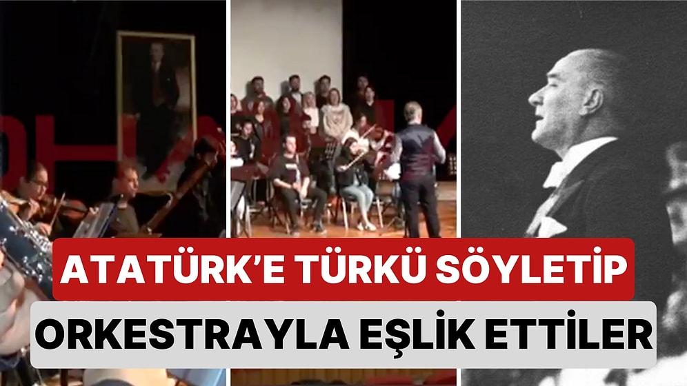 İskenderun Teknik Üniversitesi'nde Yapay Zeka ile Atatürk'e Türkü Söyletip Orkestra ile Eşlik Ettiler