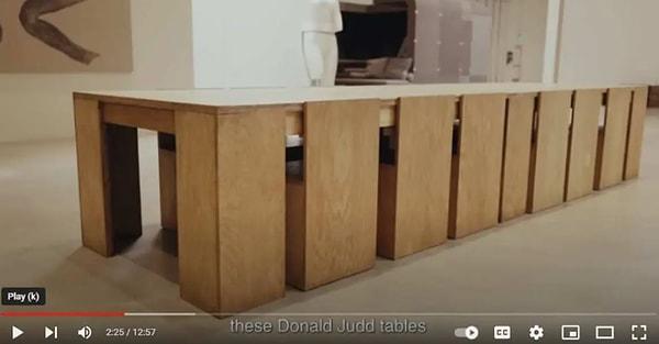 Şikayette, "Kardashian'ın videosunda gösterilen masa ve sandalyeler Judd Vakfı tarafından üretilen otantik Donald Judd parçaları değil, Clements Design tarafından üretilen yetkisiz taklitlerdir" denildi.