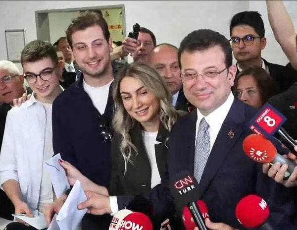 İstanbul Büyükşehir Belediye (İBB) Başkanı ve CHP'nin İBB Başkanı adayı Ekrem İmamoğlu, ailesi ile sandık başına gitti.