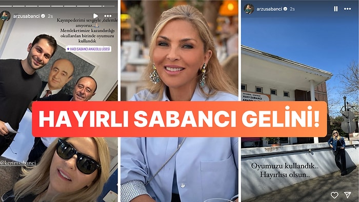 Oyunu Kayınpederi Hacı Sabancı'nın Adını Taşıyan Okulda Kullanan Arzu Sabancı'dan Özlem Dolu Mesaj!