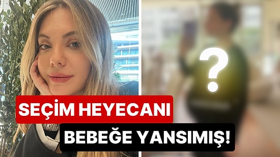 Hamilelikte Son Ayına Giren Karnı Burnunda Eda Ece'den Seçim Sonuçlarına Göndermeli Poz!