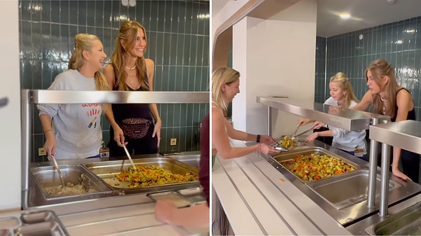 Çağla Şıkel bu kez de yoga hocasının kurmuş olduğu merkezde gönüllü olarak çalıştı, merkezdeki mutfakta yemek dağıttı.