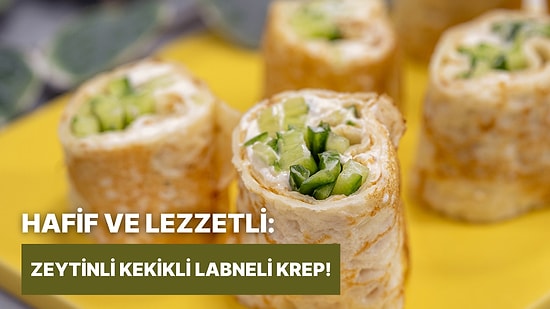 Sahura Ekmeği Kalmayanlara Alternatif: Zeytinli Kekikli Labneli Krep Tarifi!