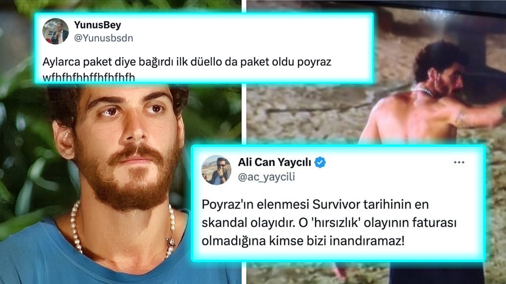 İlk Düelloda "Paket" Olan Poyraz'ın Survivor'dan Elenmesine Tepkiler!