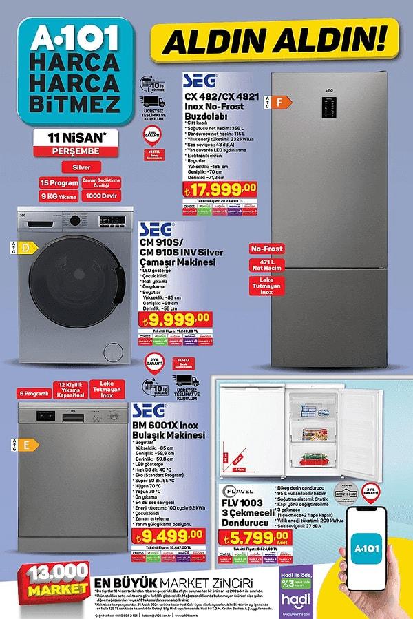 SEG Inox No-Frost Buzdolabı 17.999 TL