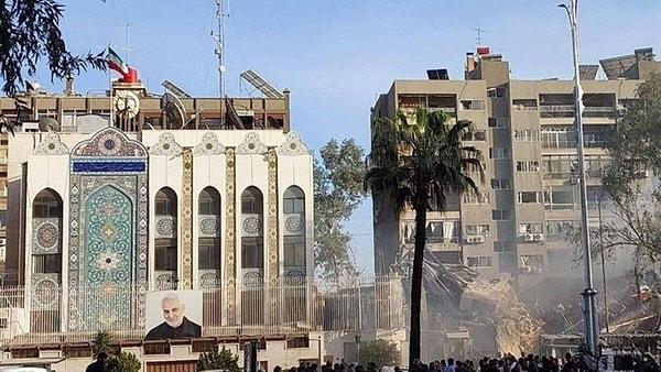 İsrail, İran'ın Şam'daki büyükelçilik yerleşkesinde yer alan konsolosluk binasına 1 Nisan'da hava saldırısı düzenlemişti. Saldırıda, İran Devrim Muhafızları Ordusundan 2’si general rütbesinde toplam 7 İranlı yetkili ölmüştü. Ayrıca 6 Suriyelinin de hayatını kaybettiği açıklanmıştı.