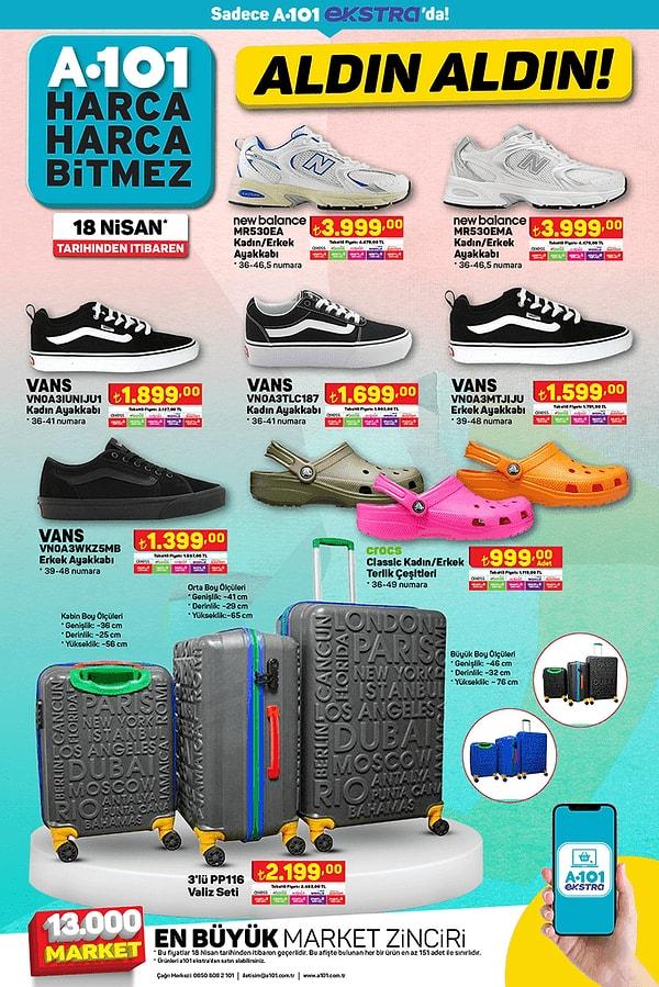 New Balance Crocs ve Vans ayakkabılar;