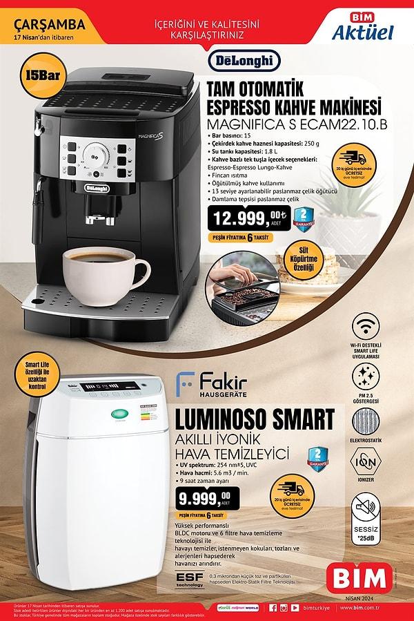 DeLonghi Tam Otomatik Espresso Kahve Makinesi 12.999 TL