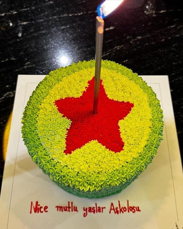 Sakallıoğlu'nun doğum günü pastasının renkleri ve üzerinde yer alan yıldız simgesi belli bir kesim tarafından yanlış anlaşılınca ortalık karıştı.