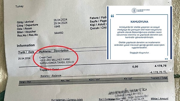 Ersoy ayrıca vatandaştan alınan 120 euro ücretinde de geri iade edildiğini duyurdu.