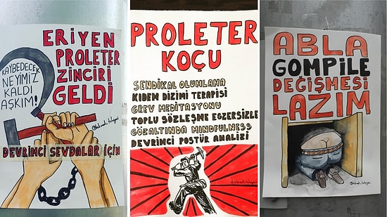 1 Mayıs İşçi Bayramı'nı Yaptığı Çizimlerle Kutlayan Sanatçının Yaratıcı Çizimleri