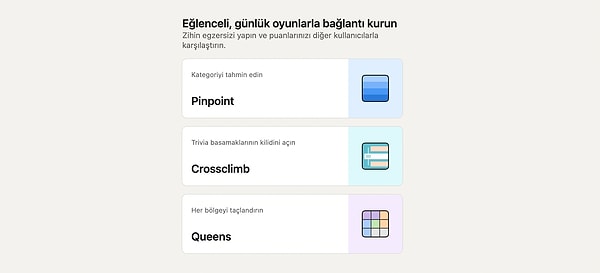 LinkedIn'in üç yeni mini oyunu nihayet kullanıcılara da sunuldu.