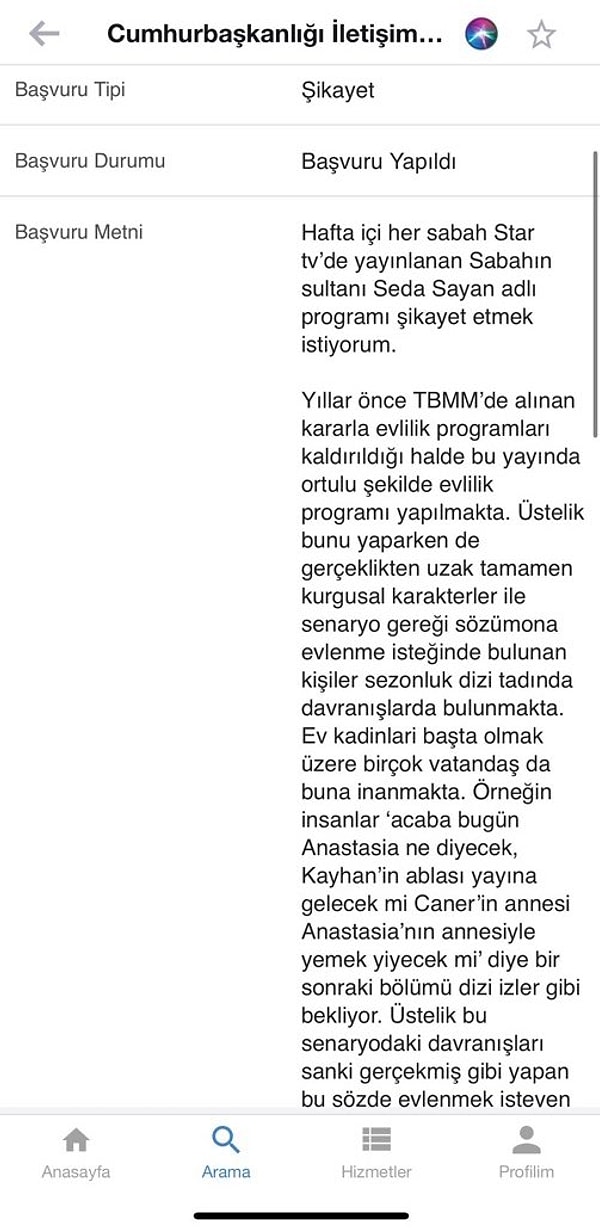 Bir vatandaş, "Seda Sayan isimli şahsın, yıllardır Türk aile yapısını bozmak, Türk milletini uyutmak için giriştiği tutum ve davranışların son noktası bu olmuştur." açıklamalarıyla ünlü sanatçıyı ve programını şikayet etti. İşte o vatandaşın açıklamaları 👇🏻