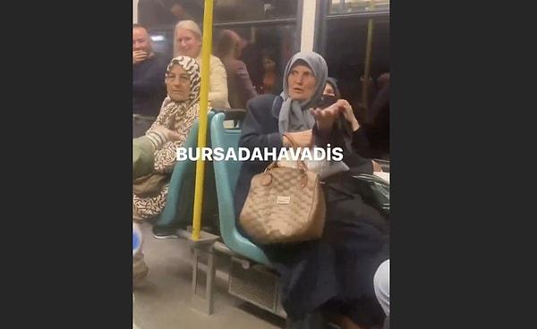Bursa'da bir kadın, genç bir kız kendisine yer vermediği için genç kıza tepki gösterdi ve bu tartışma diğer yolculara da sıçradı.