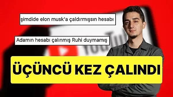 Türkiye'nin en popüler YouTuber'larından olan Ruhi Çenet, geçtiğimiz günlerde iki kez YouTube hesabını çaldırmıştı. Kanalını geri almayı başaran Ruhi Çenet'in kanalı üçüncü kez çalındı.