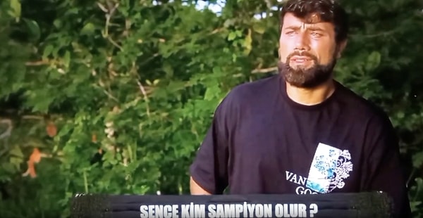 Kendisine yöneltilen "Sence kim şampiyon olur?" sorusunu yanıtlayan Yasin, şampiyon olmasını istediği ismi açıkladı.