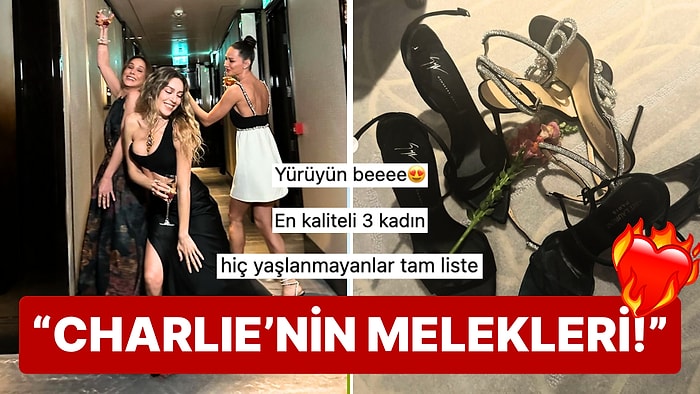 Felekten Bir Gece Çalan Sinem Kobal, Burçin Terzioğlu ve Yasemin Özilhan'ın Pozları Ortalığı Ayağa Kaldırdı!