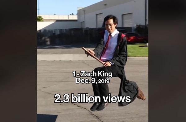 En çok izleyiciye ulaşan içerik ise 2.3 milyar izleciyle 9 Aralık 2019 yılına ait Zach King isimli kullanıcının videosu oldu.