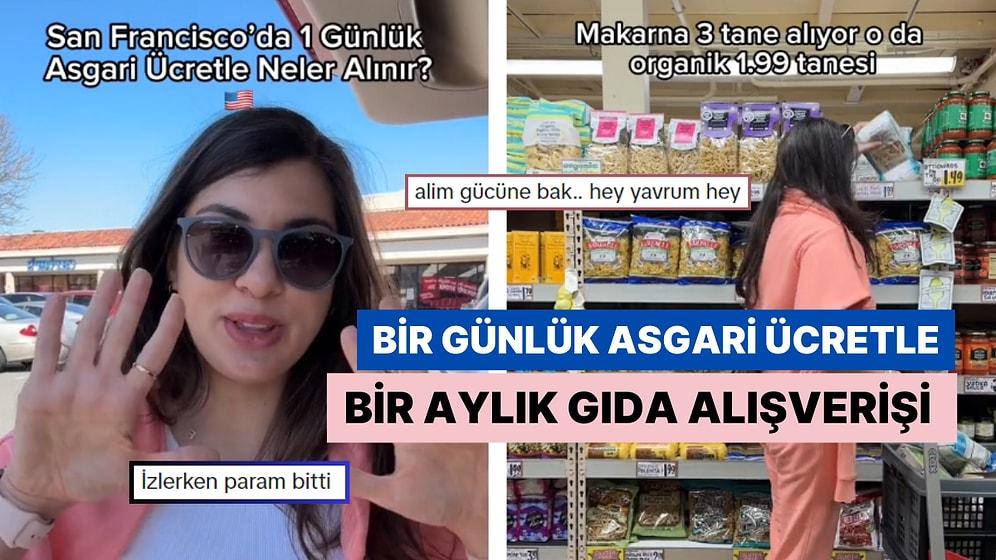 Amerika'da Yaşayan Türk Kullanıcının Bir Günlük Asgari Ücret Tutarında Yaptığı Market Alışverişi Gündem Oldu