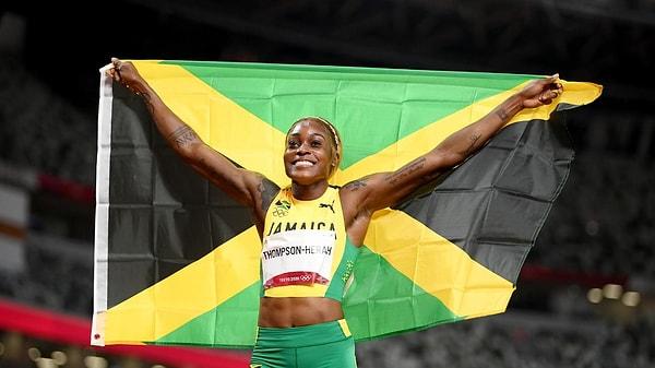 5. Jamaikalı sporcu Elaine Thompson, kadınlar 100 metre finalinde adeta bir fırtına gibi esti!