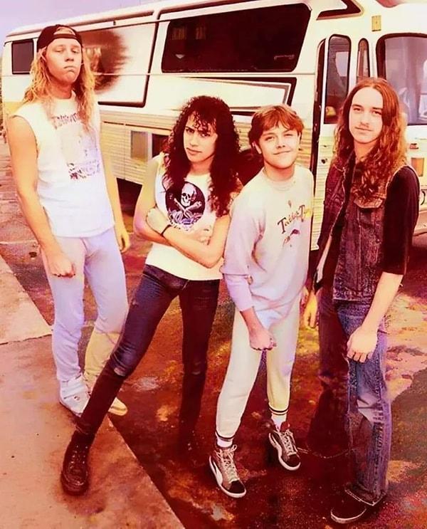 8. Metallica grubunun 1985'ten kalma bir fotoğrafı.