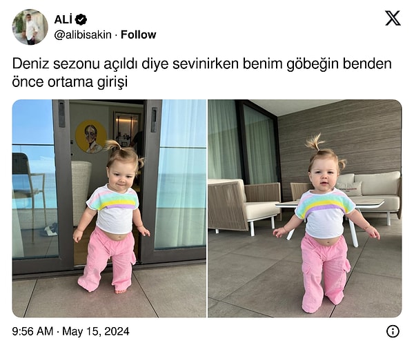 Yine de şöyle bir göbekle gelsek ne yapabilirsiniz ki?