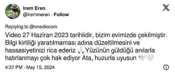 Sosyal medyadaki İrem Eren isimli kullancı görüntülerin 2023 yılına ait olduğunu iddia etti  👇