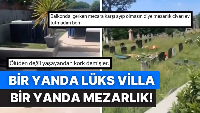 Lüks Bahçeden Bir Duvarla Ayrılan Mezarlık! Bu Evin Bahçesi Mezarlıklardan Korkanları Tetikleyecek