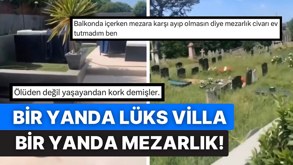 Lüks Bahçeden Bir Duvarla Ayrılan Mezarlık! Bu Evin Bahçesi Mezarlıklardan Korkanları Tetikleyecek
