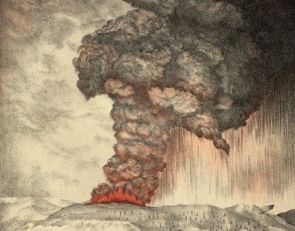 M.S 536 yılında Kuzey Amerika'daki volkanik patlamalar gökyüzüne kül ve sülfür bulutları fırlatarak güneşi engelledi.