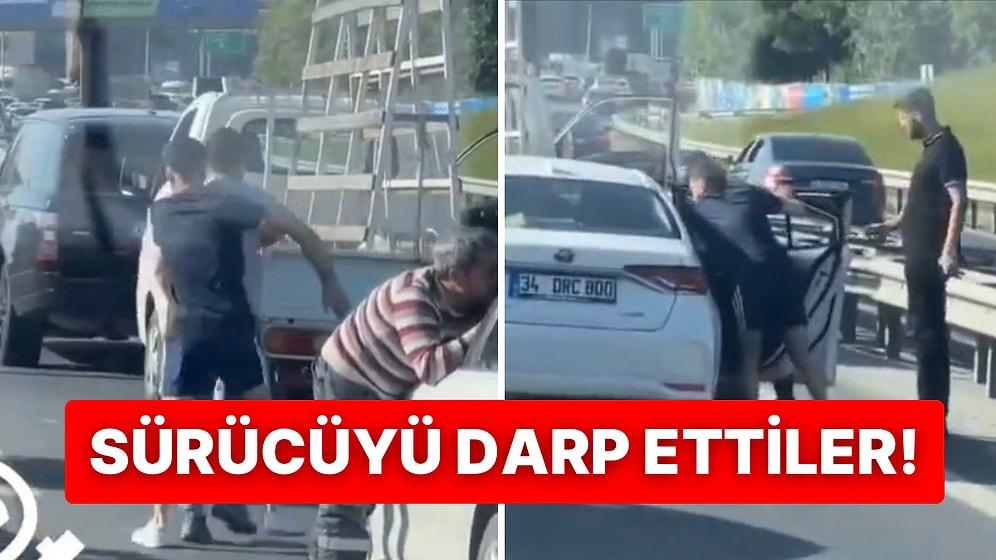 İstanbul’da Trafikte Yaşanan Tartışma Sonucu Sürücüyü Aracında Darp Ettiler