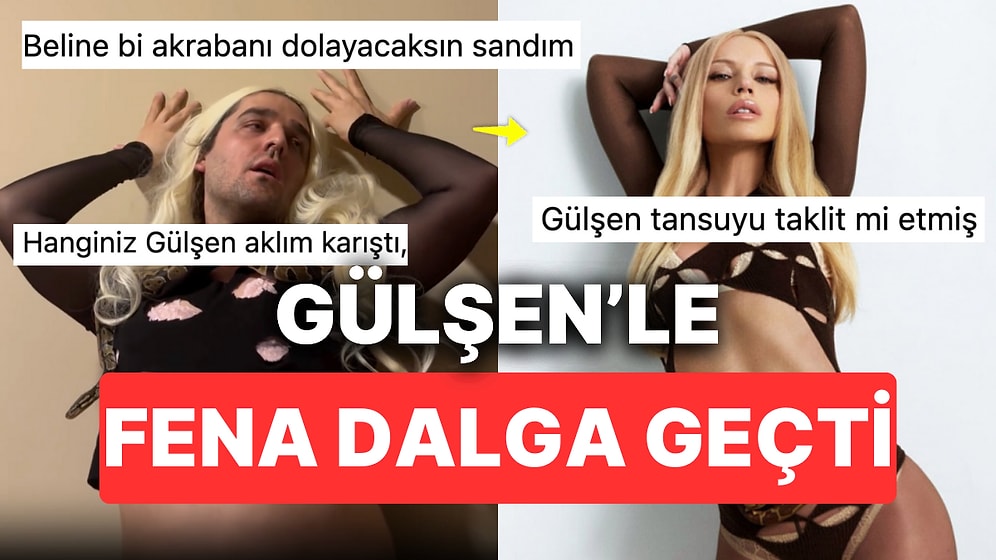 Gülşen'in Bal Klibinde Beline Yılan Doladığını Gören Tansu Dayan Dalga Geçme Fırsatını Bulunca Kaçırmadı!