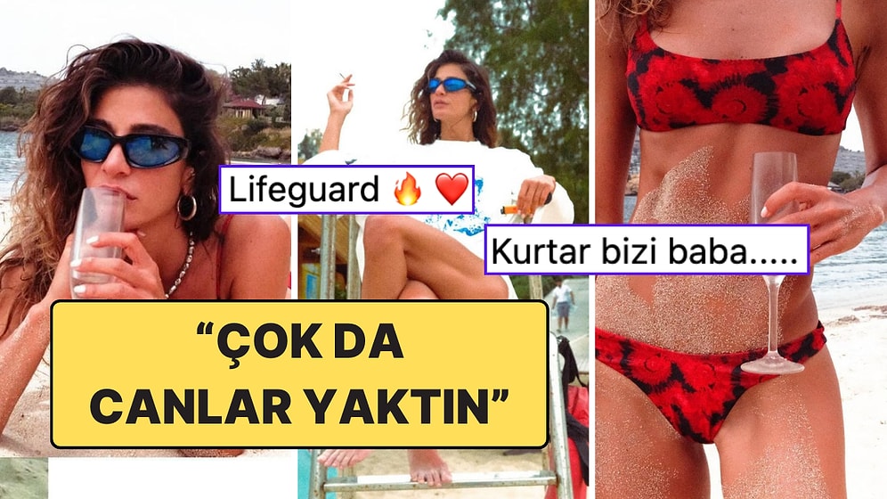 Kumlara Serilen Berrak Tüzünataç'ın "Canlar Kurtardık" Mottolu Cankurtaran Pozları Yaktı Buraları!