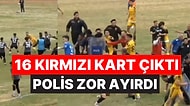 Futbolcular Tekme Tokat Birbirine Girdi! Sarayspor - Tekirdağ 100. Yıl Maçında Saha Ringe Döndü