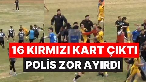 Futbolcular Tekme Tokat Birbirine Girdi! Sarayspor - Tekirdağ 100. Yıl Maçında Saha Ringe Döndü