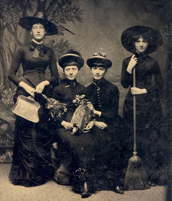11. Cadı olmaları oldukça olası olan bir ailenin antik fotoğrafları.