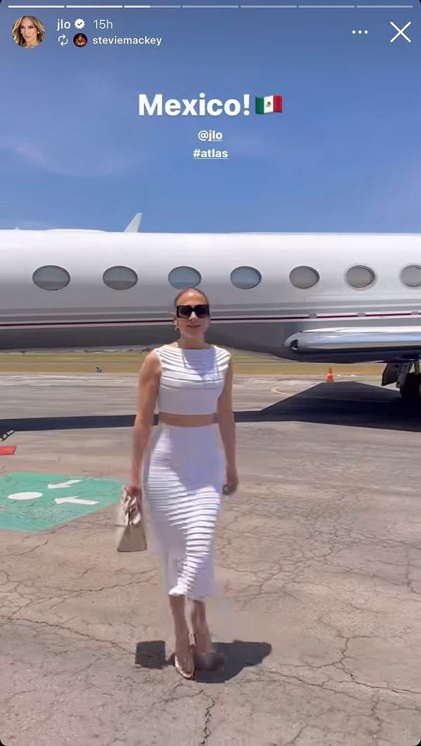 Jennifer Lopez Meksika'ya iniş yaptı.