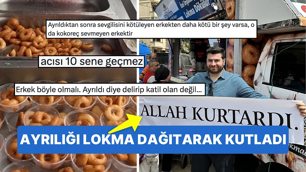 350 Bin TL Masraf Ettiği Sevgilisi Terk Etti 'Allah Kurtardı' Pankartıyla Lokma Dağıttı!