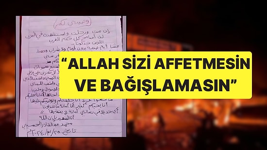 Refah'ta Öldürülen Bir Çocuğun Yazdığı Vasiyet Mektubu