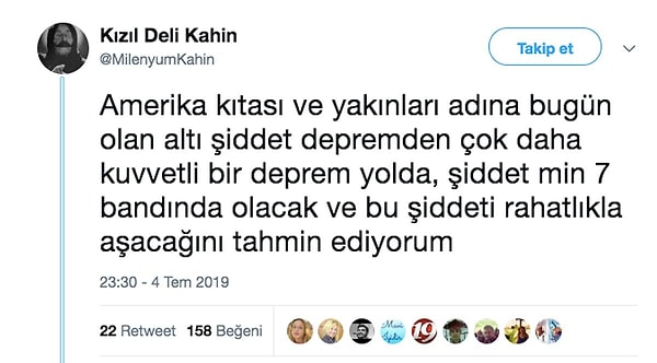 2019 yılında bu kişi, ayrıca Amerika'da yaşanacak depremin hem şiddetine,