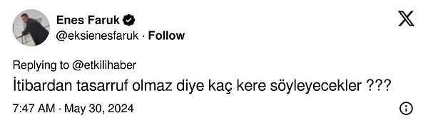 Özdemir yorumunda, memurların servislerinin kaldırılmasına vurgu yaparken, inandırıcılığın kaybolduğunu belirtti.