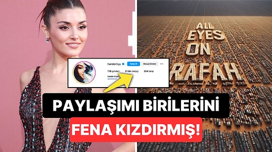 Hande Erçel'in Refah'taki Çadır Kent Katliamına Tepki Göstermesi Birilerinin Hoşuna Gitmedi!