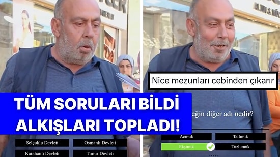 Sokak Röportajında Sorulan Tüm Soruları Bilen İlkokul Mezunu Vatandaş Kendine Hayran Bıraktı