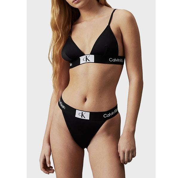 Calvin Klein'ın Logolu, Ayarlanabilir Omuz Askılı Bikini Üstü